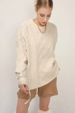 STORETS Kathy Shirt Combo Knit Pullover CLOTHING