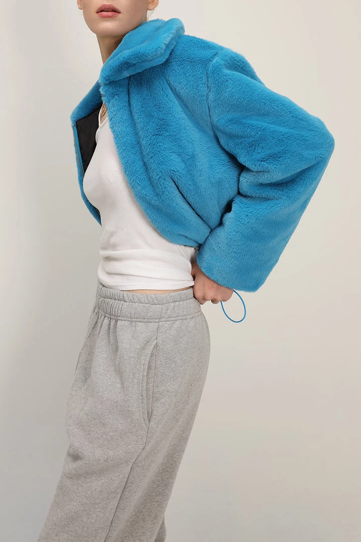 STORETS Leah Fluffy Cropped Jacket CLOTHING