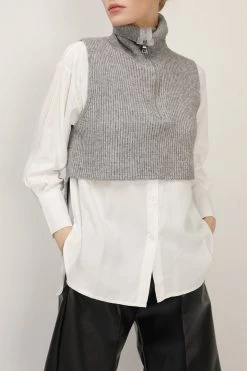 STORETS SALE CLOTHING Stella Crop Knit Vest And Shirt Set