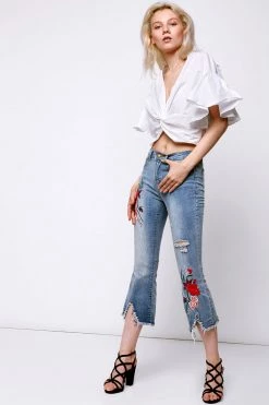 STORETS SALE Angelica Embroidery Jeans