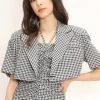 STORETS CLOTHING Salma Gingham Cropped Jacket