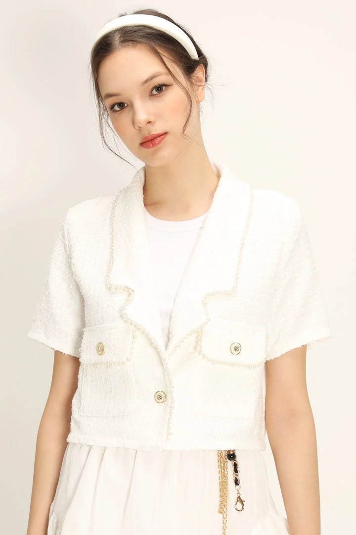 STORETS Noor Tweed Cropped Jacket CLOTHING