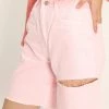 STORETS CLOTHING Karlee Slash Color Denim Shorts
