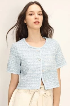 STORETS Florence Jewel Button Tweed Jacket CLOTHING