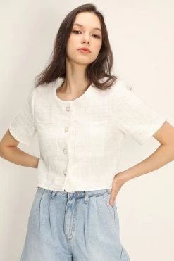 STORETS Florence Jewel Button Tweed Jacket