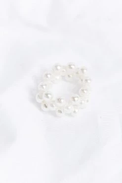 STORETS Faux Pearl Beaded Ring ACCESSORIES