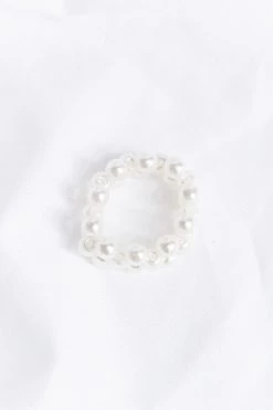STORETS Faux Pearl Beaded Ring ACCESSORIES