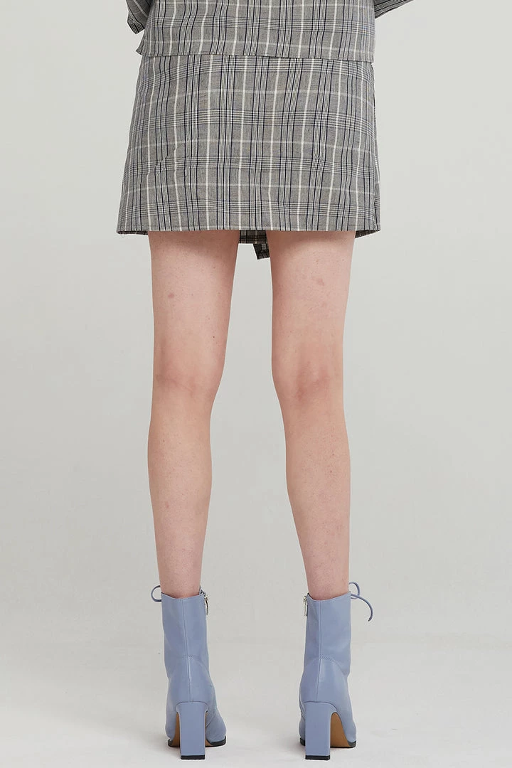 STORETS Cora Plaid Check Wrap Skirt