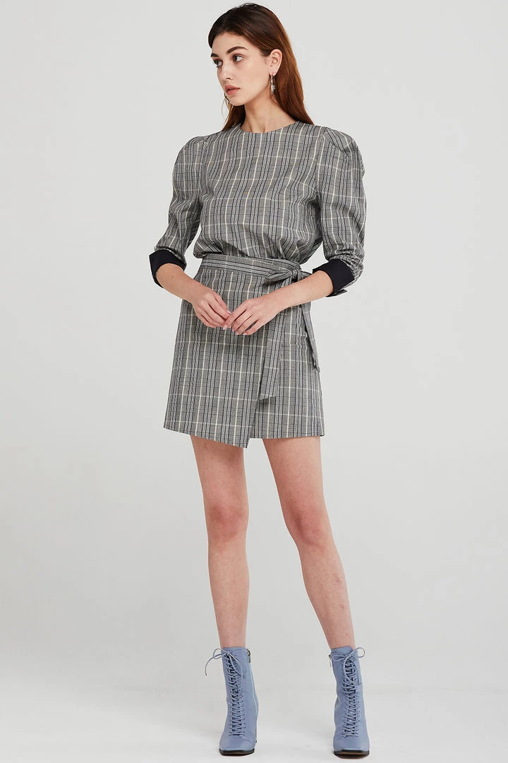 STORETS Cora Plaid Check Wrap Skirt