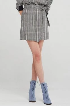 STORETS Cora Plaid Check Wrap Skirt