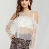 STORETS SALE Kendra Sheer Starry Blouse-2 Colors CLOTHING