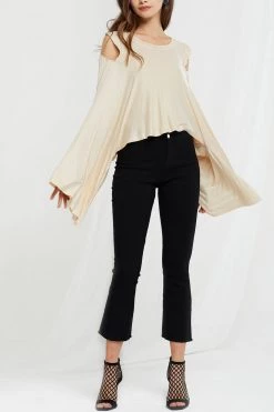 STORETS SALE Vera Waterfall Draped Top-2 Colors CLOTHING