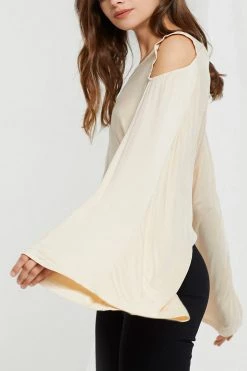 STORETS SALE Vera Waterfall Draped Top-2 Colors CLOTHING