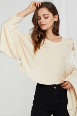 STORETS SALE Vera Waterfall Draped Top-2 Colors CLOTHING