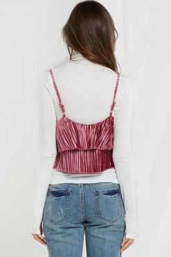 STORETS SALE Katerina Satin Pleated Top-2 Colors