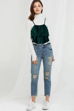 STORETS SALE Katerina Satin Pleated Top-2 Colors