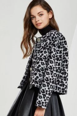 STORETS Miri Buttoned Leopard Print Jacket