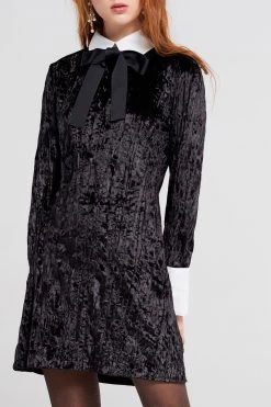 STORETS SALE Jane Velvet Dress With Tie CLOTHING