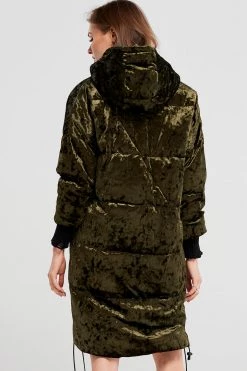 STORETS SALE Ciara Ring Pocket Velvet Padded Coat
