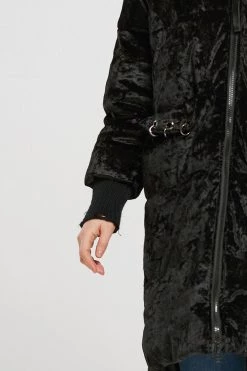 STORETS SALE Ciara Ring Pocket Velvet Padded Coat