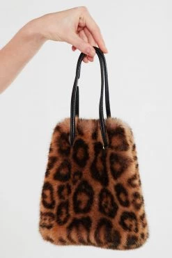 STORETS Faux Fur Bucket Bag