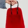 STORETS Faux Fur Bucket Bag