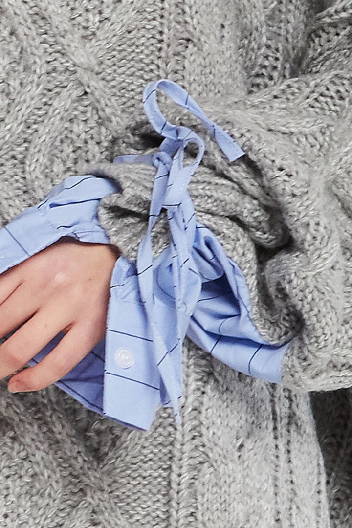 STORETS Sadie Shirt Combo Knit Pullover CLOTHING