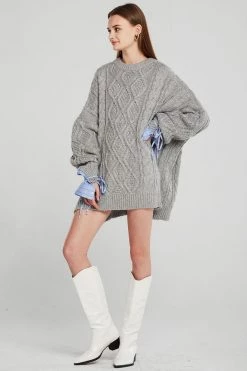 STORETS CLOTHING Sadie Shirt Combo Knit Pullover
