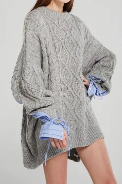 STORETS CLOTHING Sadie Shirt Combo Knit Pullover