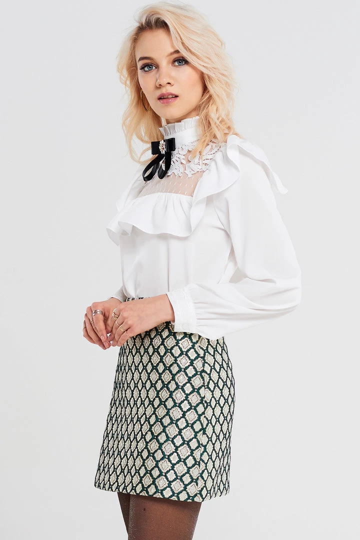 STORETS SALE Mia Jaquard Mini Skirt