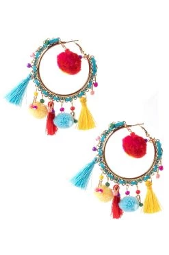 STORETS Tassel Circle Earrings