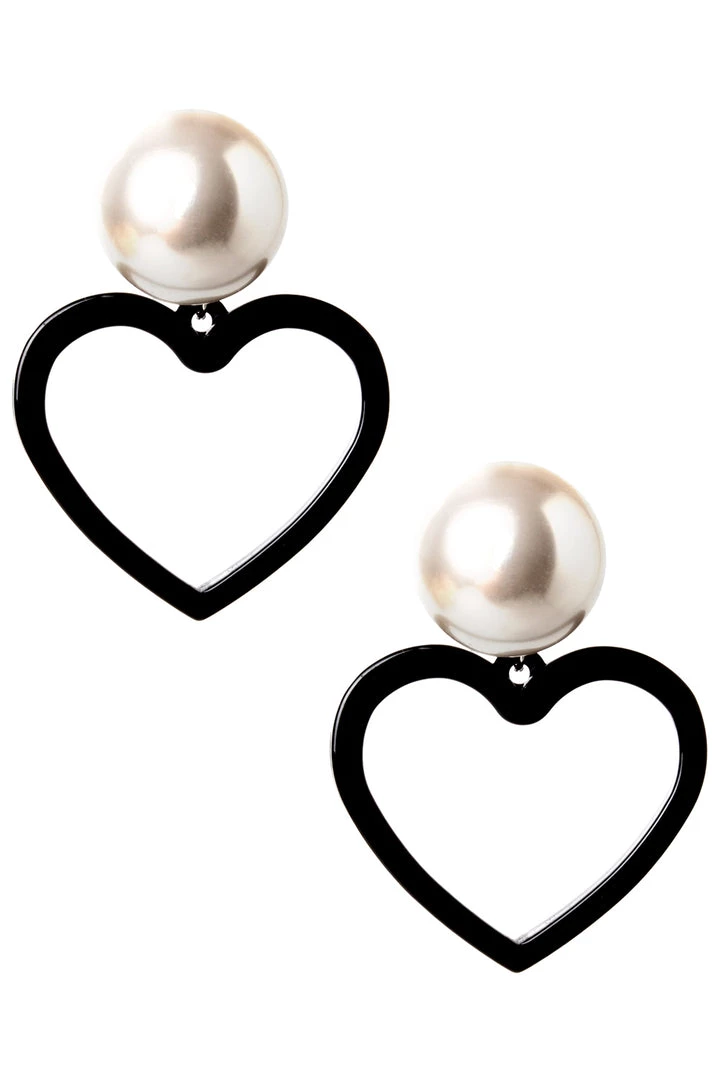 STORETS Heart Pearl Earrings ACCESSORIES