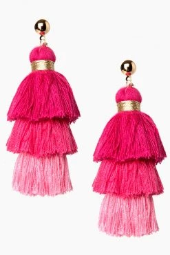 STORETS Tone On Tone Tassel Earrings