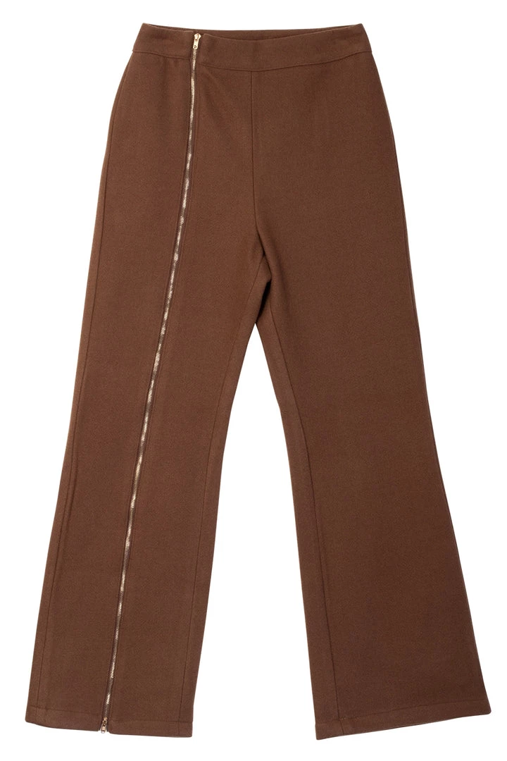 STORETS SALE Irene Slit Zipper Long Pants CLOTHING