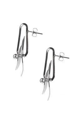 STORETS Silver Wheel Earrings ACCESSORIES