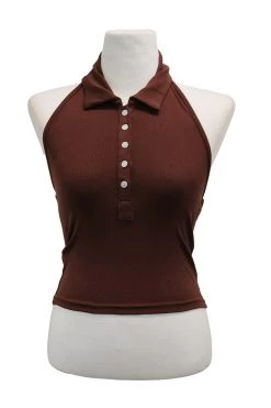 STORETS Stella Collared Halter Top