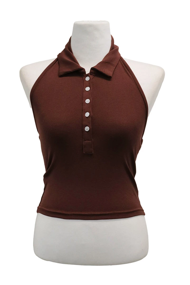 STORETS Stella Collared Halter Top
