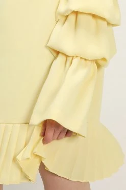 STORETS Elaina Tiered Sleeve Pleated Dress