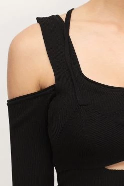 STORETS CLOTHING Veda Cutout Ribbed Open Top