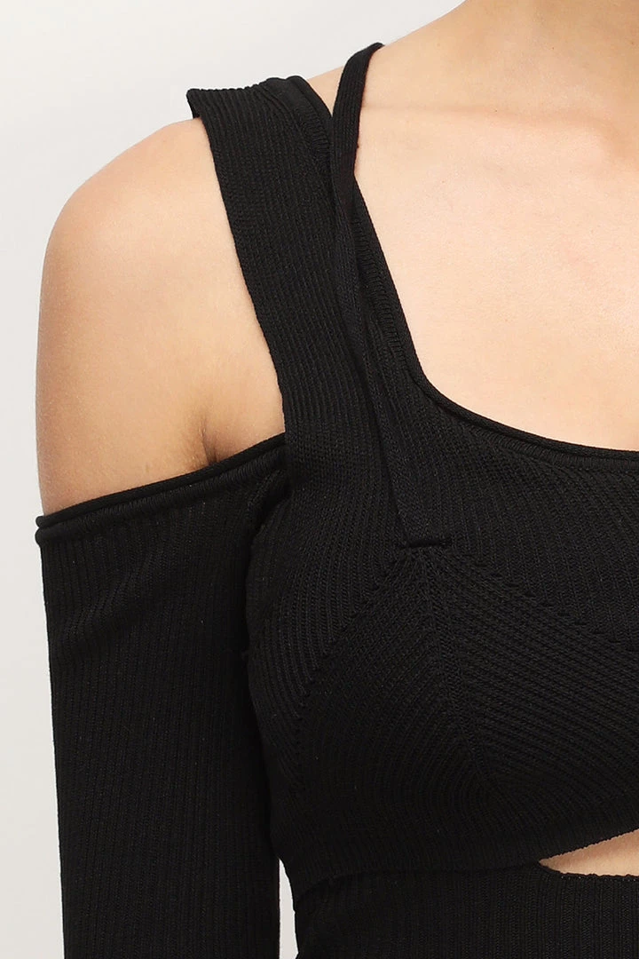 STORETS CLOTHING Veda Cutout Ribbed Open Top