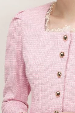 STORETS CLOTHING Nana Lace Trim Cropped Jacket