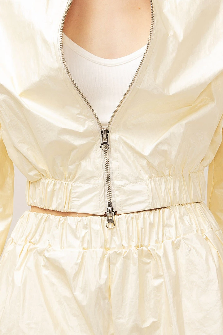 STORETS CLOTHING Sofia Crinkled Bomber Jacket