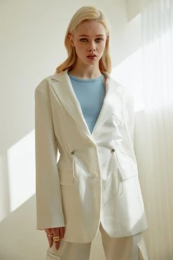 STORETS CLOTHING Casey Drawstring Waist Blazer