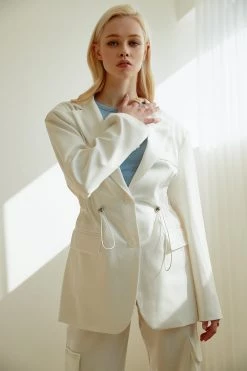 STORETS CLOTHING Casey Drawstring Waist Blazer