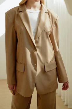 STORETS Camila Oversized Boyfriend Blazer W/Belt CLOTHING