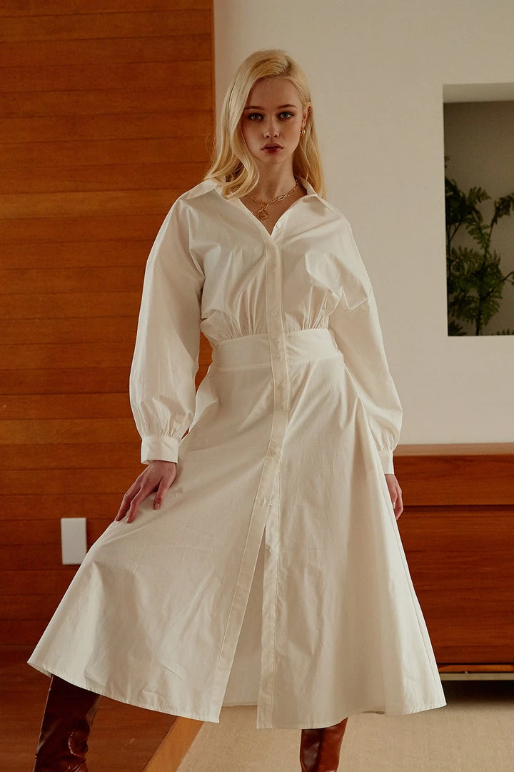 STORETS Marie Pintuck Shirt Dress