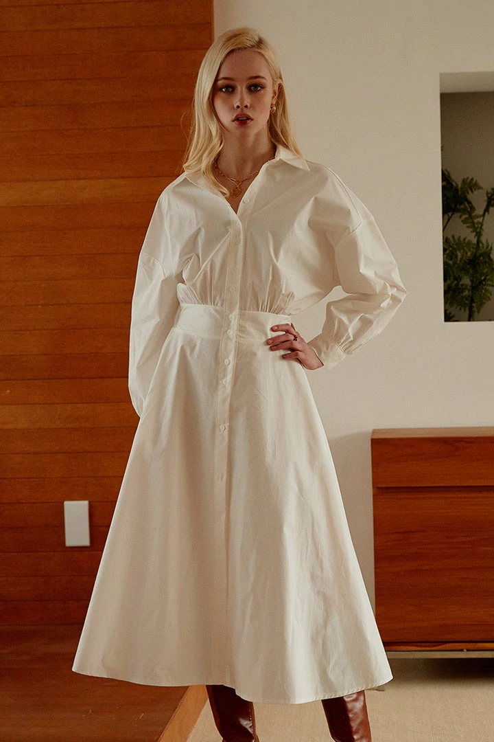 STORETS Marie Pintuck Shirt Dress