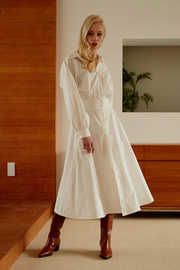 STORETS Marie Pintuck Shirt Dress