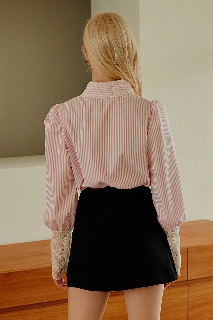 STORETS Emmy Lace Trim Wrap Skirt