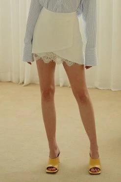 STORETS Emmy Lace Trim Wrap Skirt